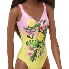 Barbie Doll in Yellow and Pink Swimsuit