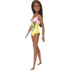 Barbie Doll in Yellow and Pink Swimsuit