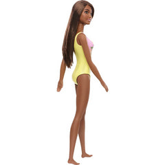 Barbie Doll in Yellow and Pink Swimsuit