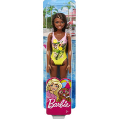 Barbie Doll in Yellow and Pink Swimsuit