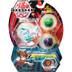 Bakugan Battle Planey Starter 3-Pack Action Figures - Haos Nobilious