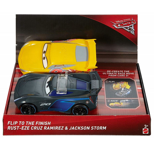 Disney Cars 3 FCX95 Flip to the Finish Rust-eze Cruz Ramirez and Jackson Storm Vehicle Toy - Maqio