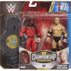 WWE Championship Showdown Stone Cold Steve Austin vs Kane 2 Pack Action Figures