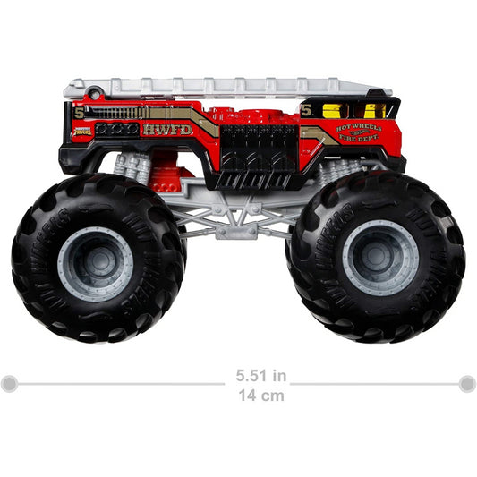 Monster Trucks Hot Wheels Fire 5 Alarm 1:24 Red Die-Cast Vehicle