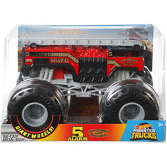 Monster Trucks Hot Wheels Fire 5 Alarm 1:24 Red Die-Cast Vehicle