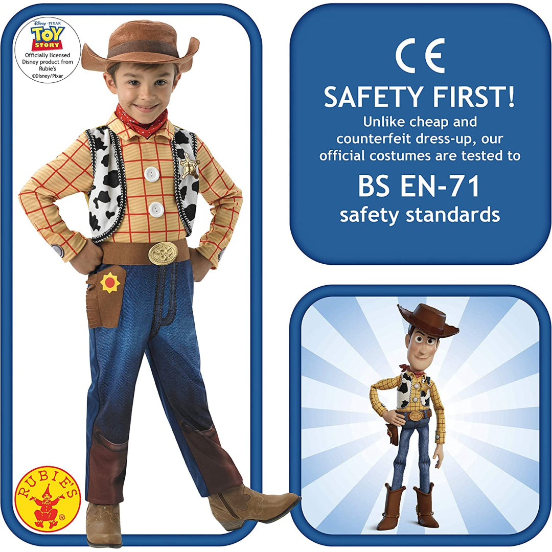 Rubie's Disney Toy Story Woody Deluxe Costume Child Medium Age 5-6 yea –  Maqio