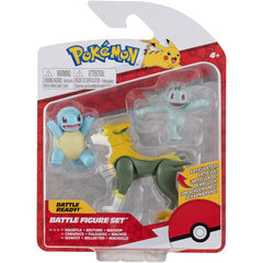 Pokemon Battle Figures 7cm 3 Pack Squirtle Machop & Boltund