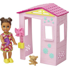 Barbie Skipper Babysitters small Pink Shed Bear Doll & Accessories