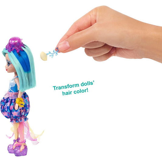 Enchantimals Jessa Jellyfish Doll with Pet Octopus and Bowl