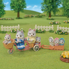 Sylvanian Families Husky Family 5 Figures Playset and Snow Sled