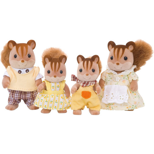 Sylvanian Families Walnut Squirrel Family of 4 Figures