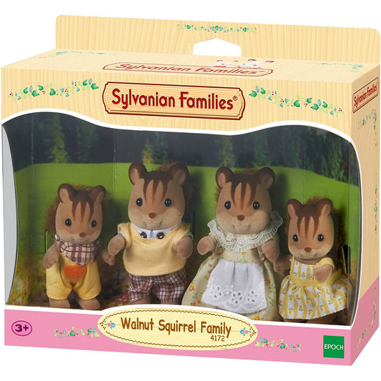 Sylvanian Families Walnut Squirrel Family of 4 Figures