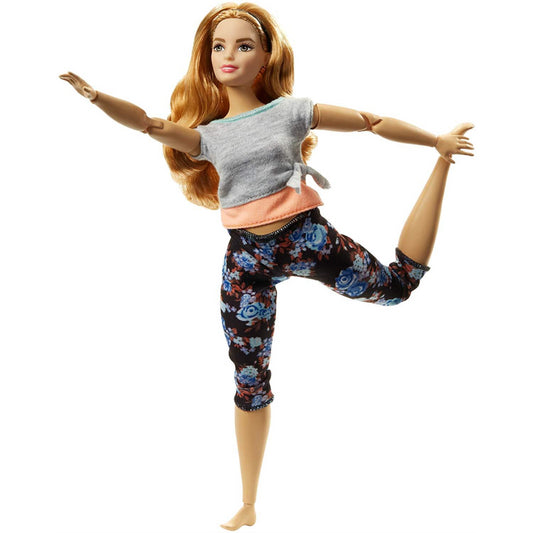 Barbie Made to Move Doll - Curvy with auburn hair - Maqio