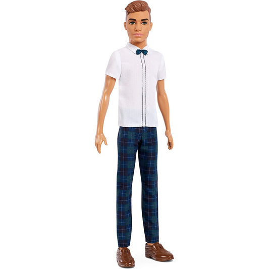 Barbie Ken Fashionistas Doll Wearing Plaid Pants and White Shirt