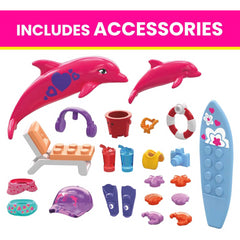 Mega Barbie Colour Reveal Dolphin Exploration Building Set