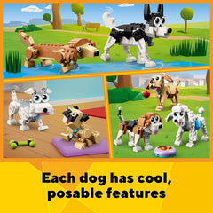 Lego 31137 Creator 3 in 1 Adorable Dogs Set with Dachshund Pug Poodle Figures