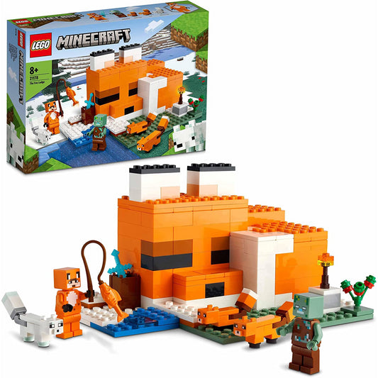 Lego Minecraft The Fox Lodge House Animal Toys with Zombie Figure 21178