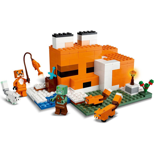 Lego Minecraft The Fox Lodge House Animal Toys with Zombie Figure 21178