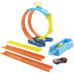 Hot Wheels Track Builder Unlimited Split Loop Pack with 1 Hot Wheels Car