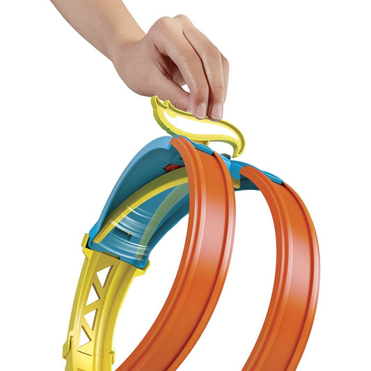 Hot Wheels Track Builder Unlimited Split Loop Pack with 1 Hot Wheels Car