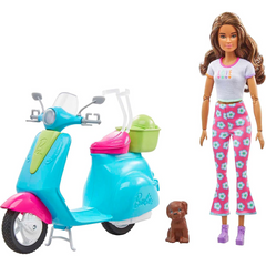 Barbie Fashionistas Doll & Scooter Travel Playset