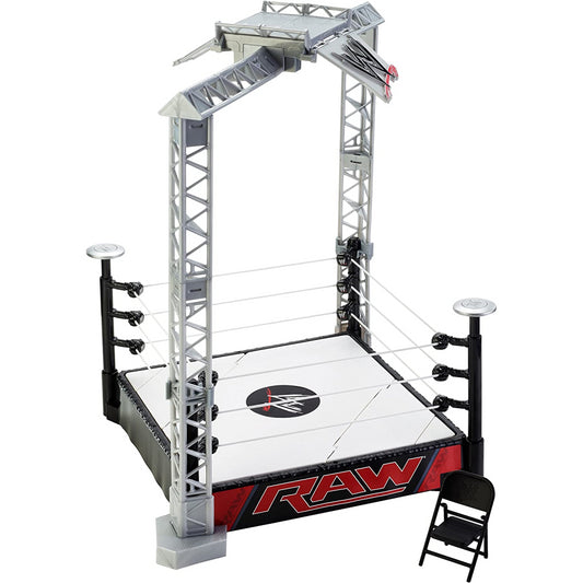 WWE Raw Toy Playset Super Strikers Slam N Launch Arena Figure Ring