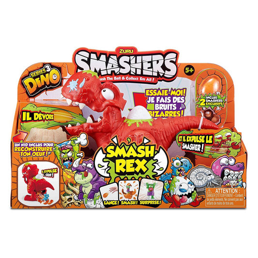 Zuru Smashers Series 3 Dino Smash Rex Playset with 2 Exclusive Smashers - Maqio