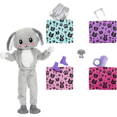 Barbie Cutie Reveal Doll with Puppy Plush and Grey Bunny Costume - 10 Surprises