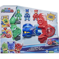 PJ Masks 3-In-1 Combiner Jet with mini figures and Vehicles