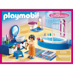 Playmobil 70211 Dollhouse Furnished Bathroom Playset