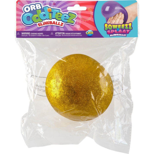 Odditeez Slimiballz - Shining Gold Squeezy Toy - Maqio