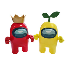 Official & Fully Licensed Among Us 17.5cm Tall Action Figures 2-Pack Red & Yellow - Maqio