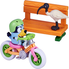 Bluey Bicycle Playset Official 3 Inch Action Figure