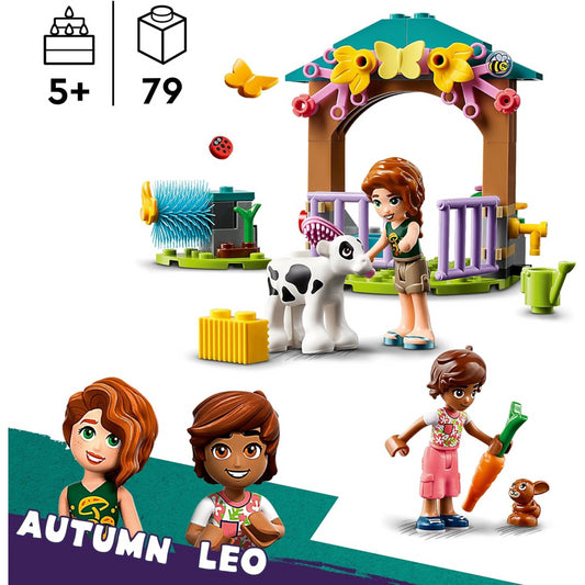 LEGO Friends 42607 Autumns Baby Cow Shed Farm Animal Toy Playset - Calf & Bunny