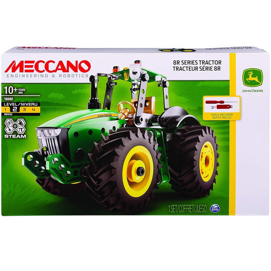 Meccano John Deere 8R Series Tractor Vehicle Construction Set - Maqio