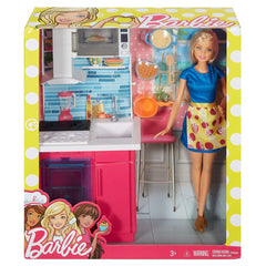 Barbie Kitchen and Doll Furniture Playset DVX54 - Maqio