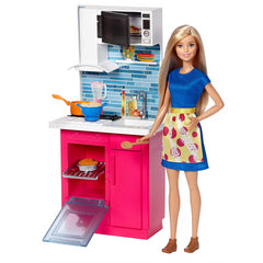 Barbie Kitchen and Doll Furniture Playset DVX54 - Maqio