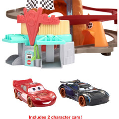 Cars Disney Pixar Radiator Springs Mountain Race Playset with 2 Vehicles