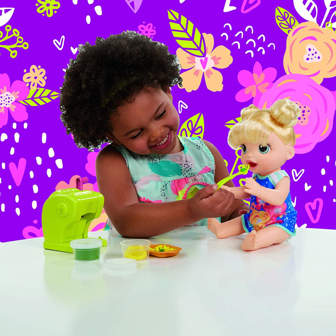 Baby Alive Snackinâ€™ Shapes Baby Doll That Eats & Poops with Accessor –  Maqio