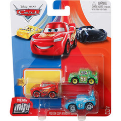 Disney Pixar Cars Mini Racers  McQueen Chick Hicks and The King 3 Pack