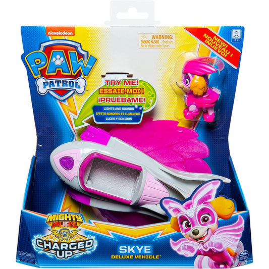 Paw Patrol Mighty Pups Charged Up Themed Base Vehicle with Figure - Skye