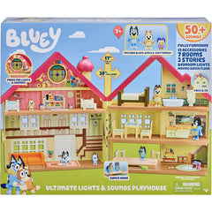 Bluey Ultimate Lights & Sounds Furnished Playhouse Collectable & 2.5in Figures