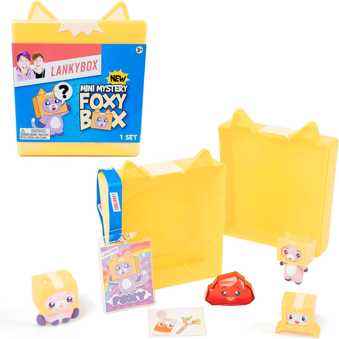 Lankybox Big Boxy Mystery Box, Yellow Surprise Box with Plush, Squish,  Role-Play and Much More