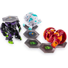 Bakugan Battle Planet Starter 3 Pack Action Figure Set  - Darkus Lupitheon