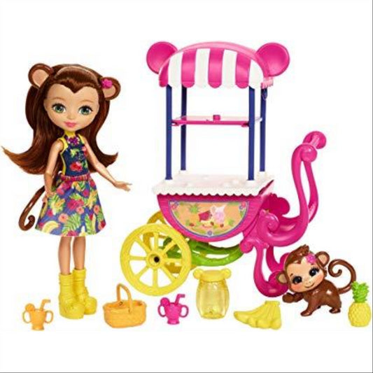 Enchantimals FCG93 Fruit Cart Doll Set - Merit Monkey - Maqio