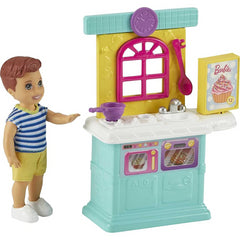 Barbie Skipper Babysitters Set with Small Toddler Doll & Kitchen Playset