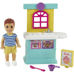 Barbie Skipper Babysitters Set with Small Toddler Doll & Kitchen Playset