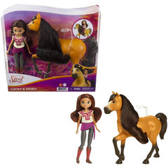 Spirit Untamed Lucky Doll 17cm with 7 Movable Joints & Spirit Horse 20cm