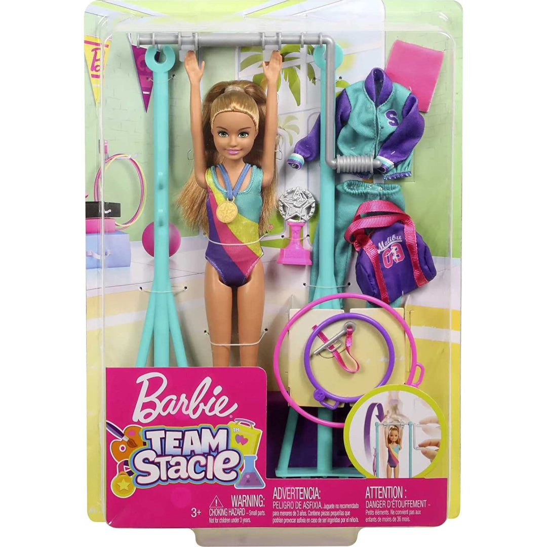 Barbie Team Stacie Doll and Gymnastics Playset with Spinning Bar and A –  Maqio
