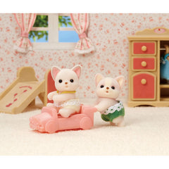 Sylvanian Families Chihuahua Dog Twins Figures and Accessories